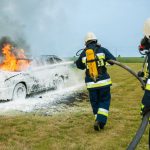 Burning car